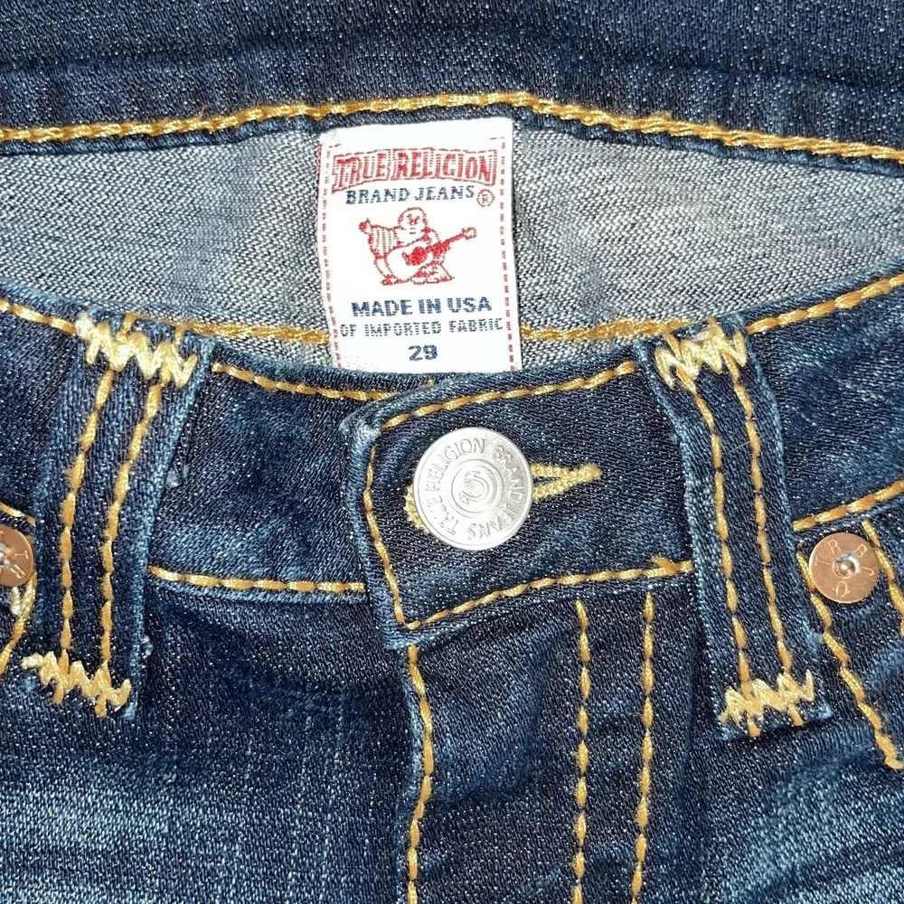 True Religion MADE IN USA Becky Big‎ T Dark Wash Blue Jeans Excellent Size: 29